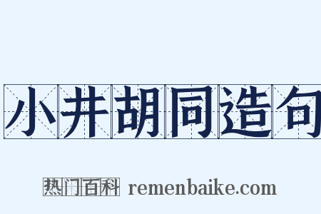 小井胡同造句是什么意思的图片